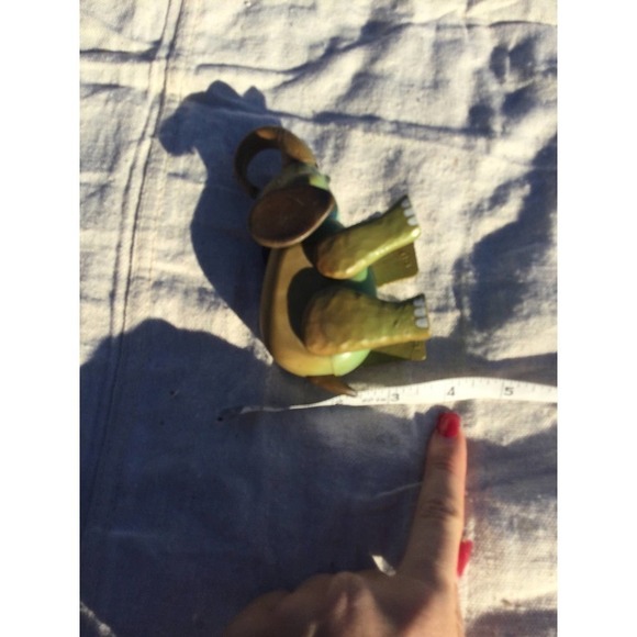 Vintage e-rr toy elephant 4” 4 in Hong Kong green Moveable safari Africa - Picture 10 of 10